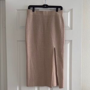Beige Sweater Skirt